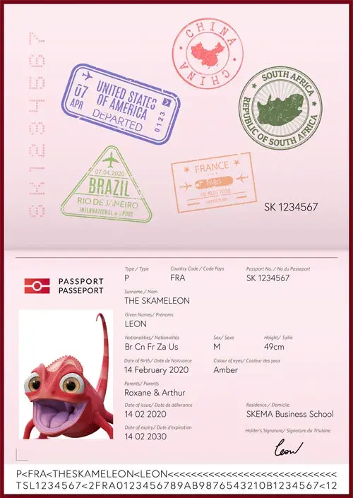 Leon's passport
