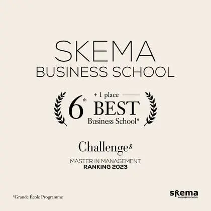 Classement 2023 des Ecoles de commerce du magazine Challenges : SKEMA dans le Top 6 pour son programme Grande Ecole