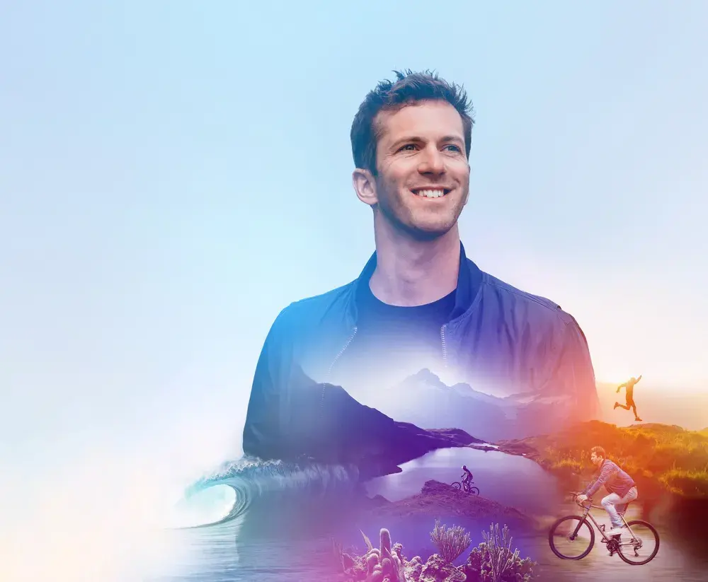 un homme avec des effets de photo fondusun homme avec des effets de photo fondus